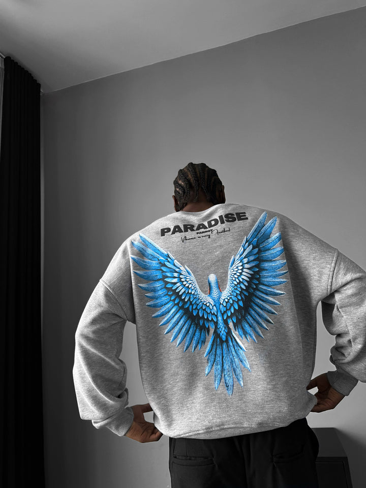 Oversize Paradise Sweater - Grey Melange