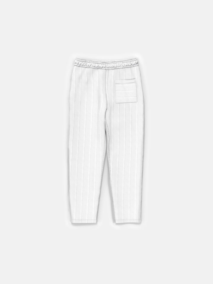 Loose Fit Strip pant - White
