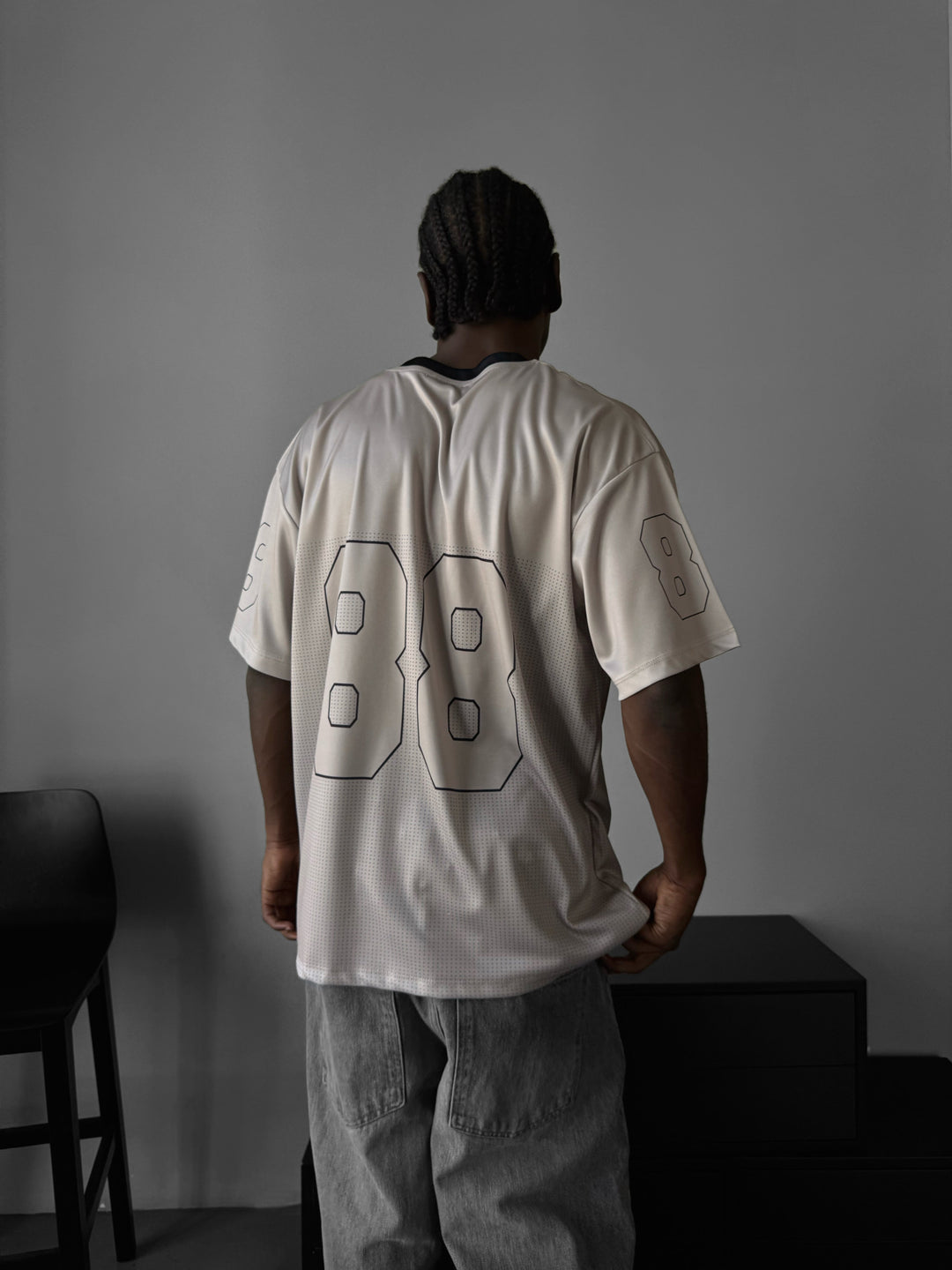 Oversize Varsity Mafia T-Shirt - Stone