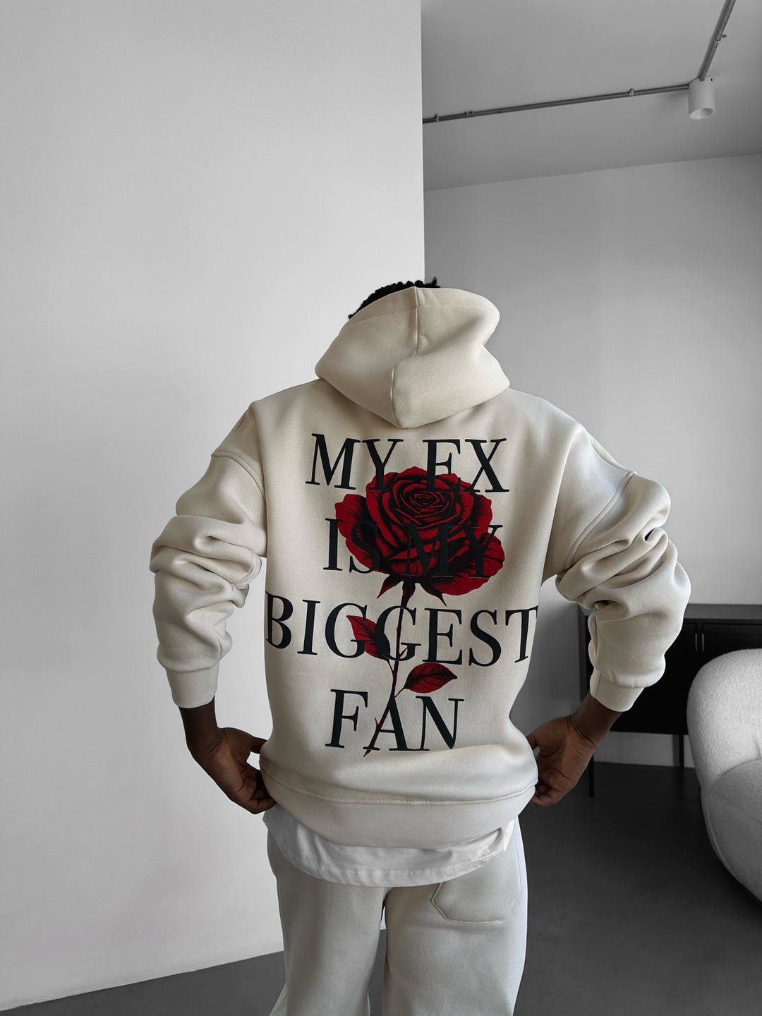 Oversize “EX” Hoodie - Beige