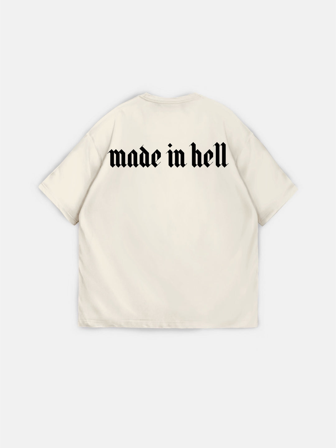 Oversize Made in Hell T-shirt - Beige