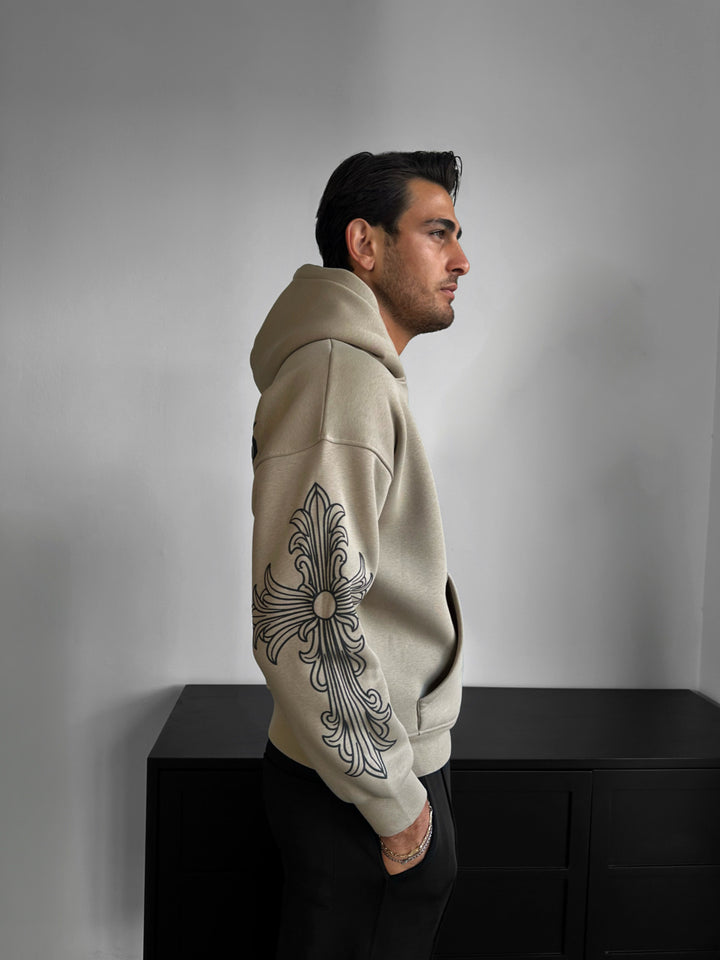 Oversize Saints Hoodie - Stone