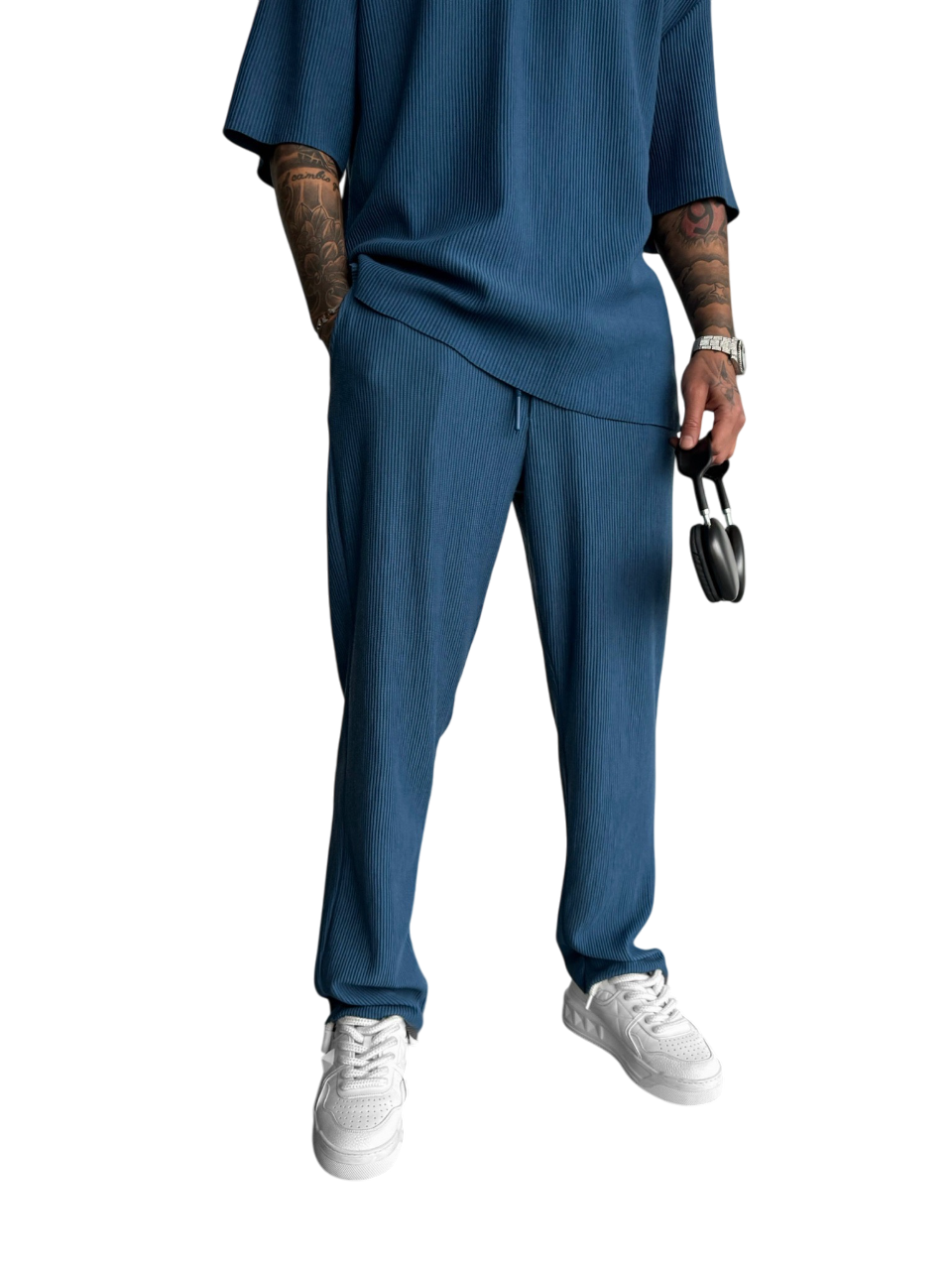 Loose Fit Cord Pant - Indigo