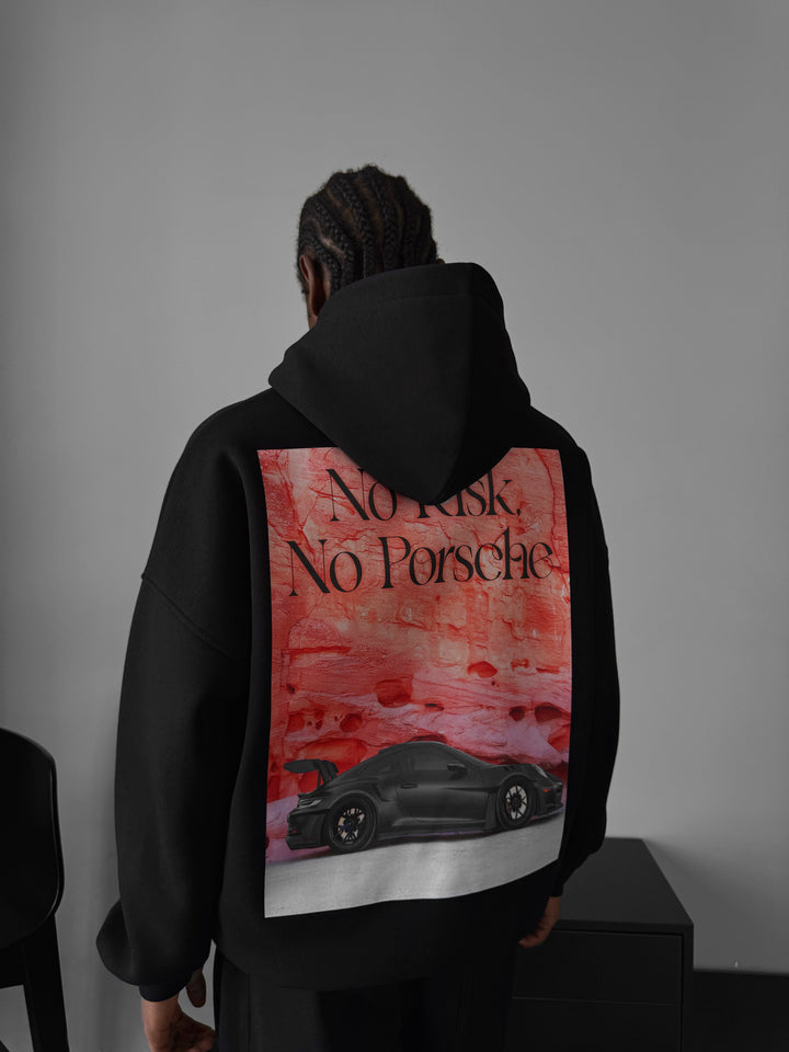 Oversize Porsche Hoodie - Black