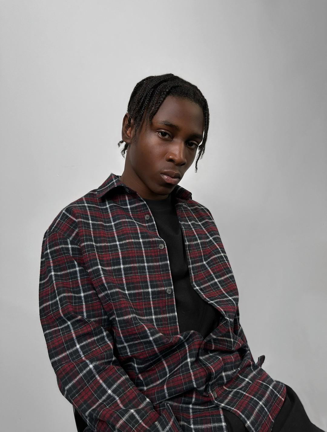 Regular Fit Classic Check Shirt - Bordeaux