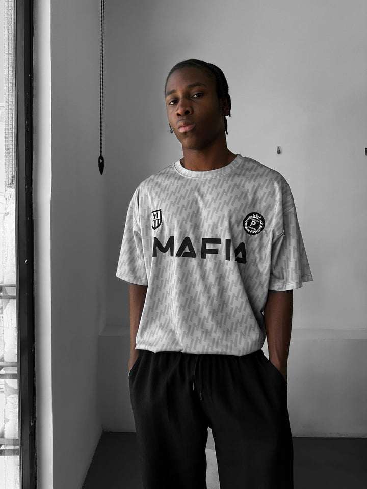 Oversize Mafia Trikot T-Shirt - Grey