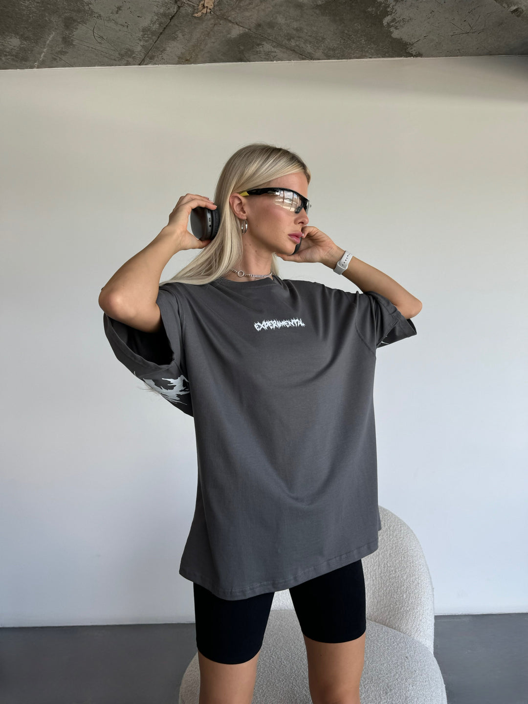 Oversize Experimental T-Shirt - Anthracite