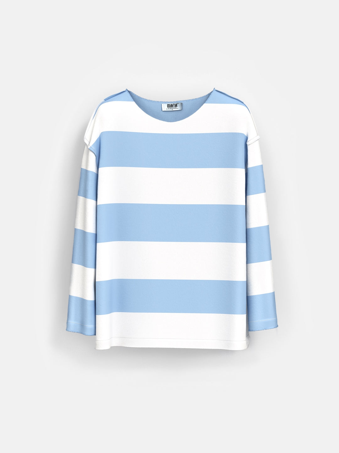 Oversize Strip Sweater - Babyblue