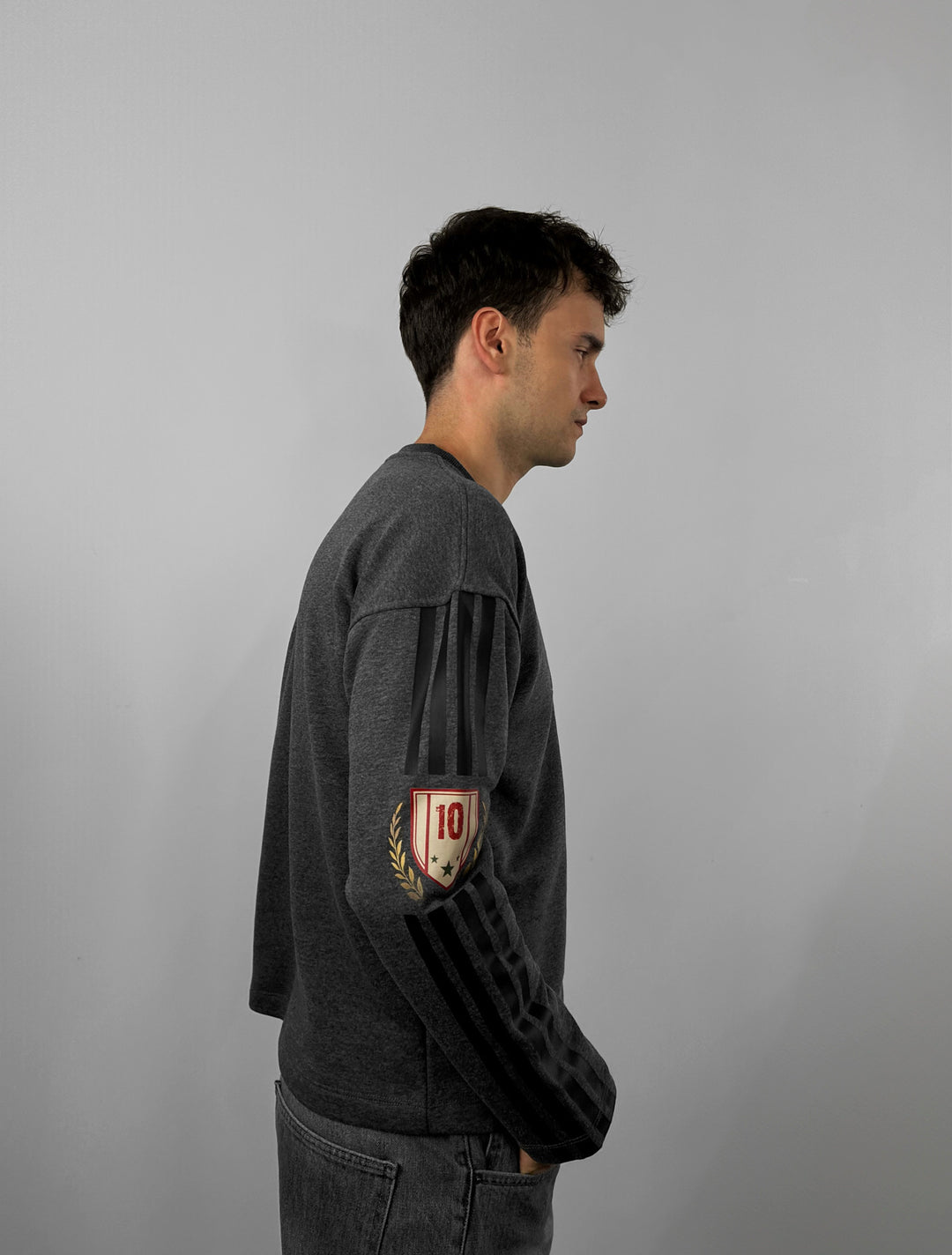 Oversize Affected Sweatshirt - Anthracite Melange