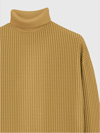 Oversize Collar Knit Sweater - Mustard