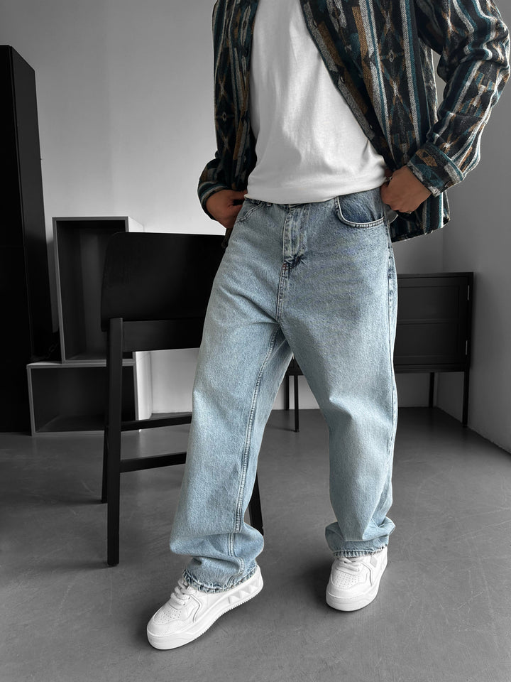 Relax Baggy Fit Jeans - Light Blue
