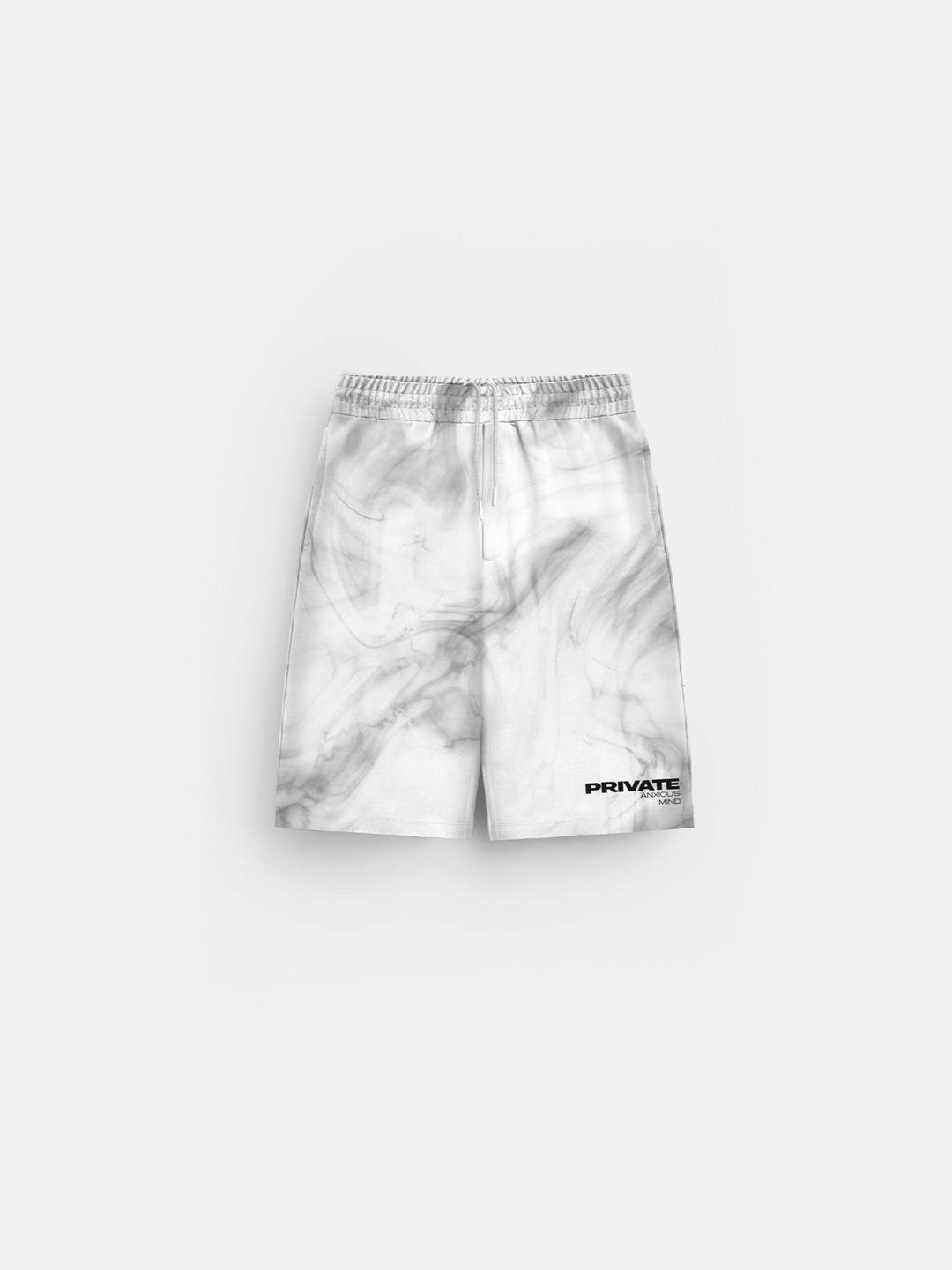 Oversize Private Smoke Shorts - White and Grey