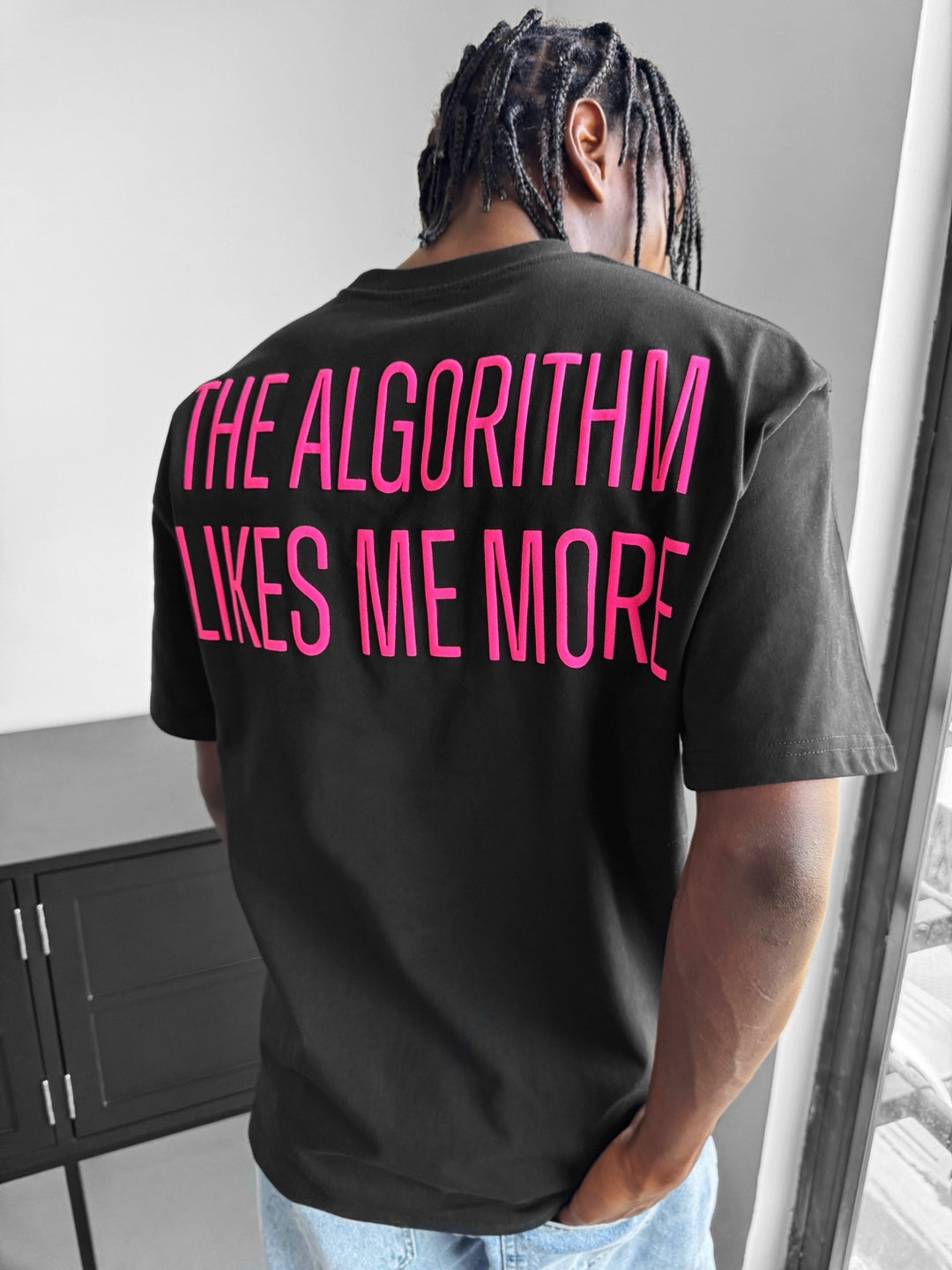 Oversize "Algorithm" T-Shirt - Black and Lila