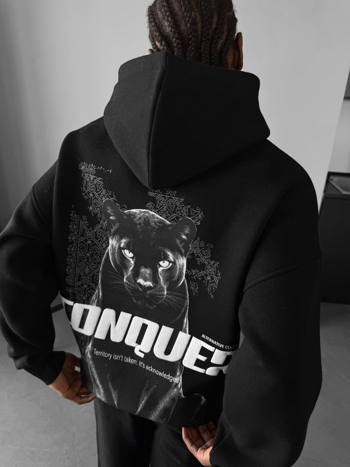 Oversize Conquer Hoodie - Black