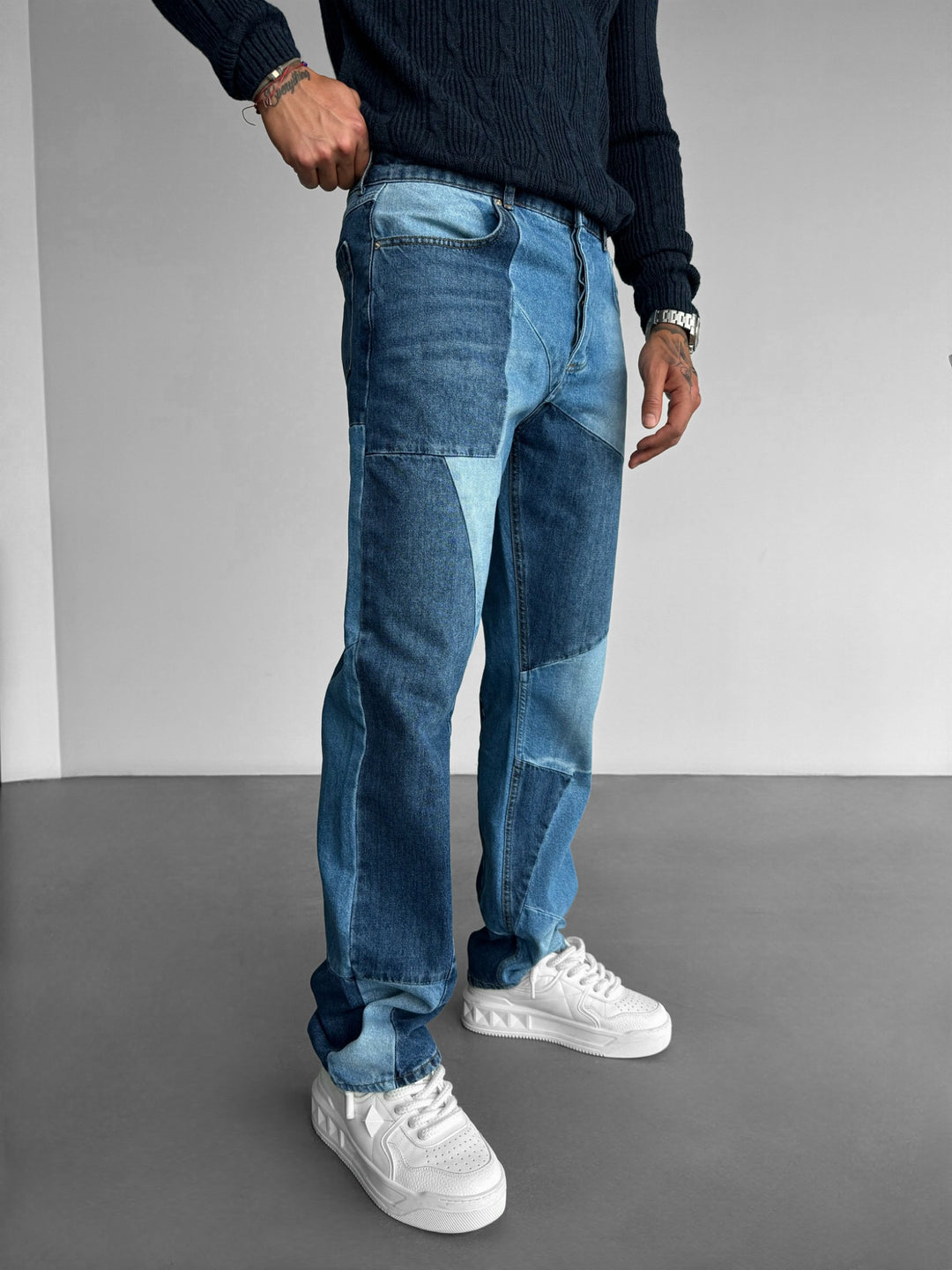 Baggy Piece of fabric Jeans - Blue