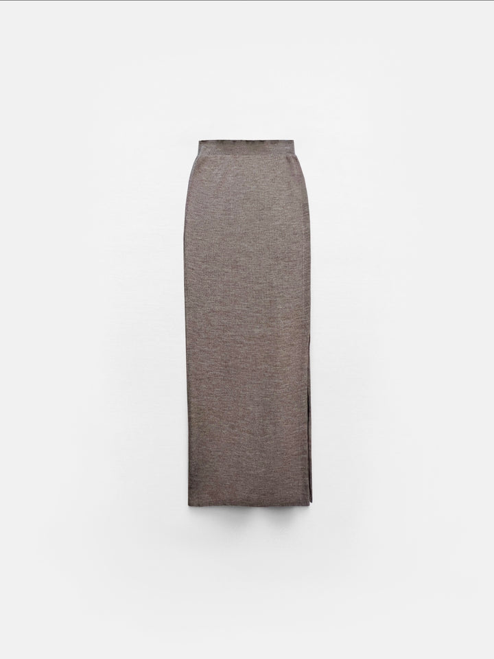 Maxi Knit Skirt - Stone