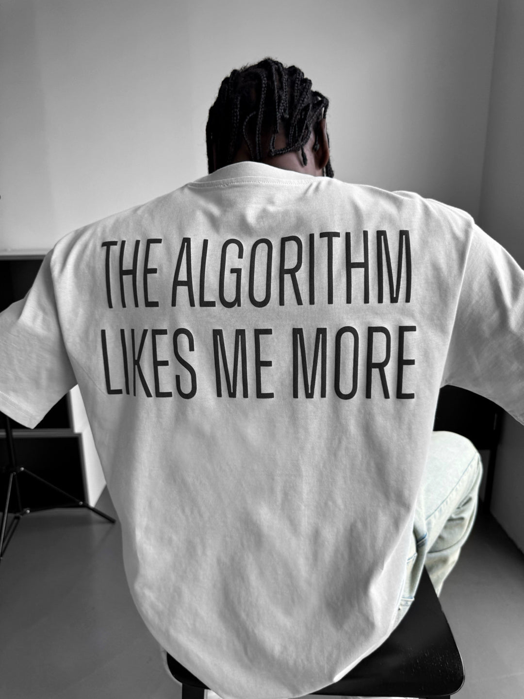 Oversize "Algorithm" T-Shirt - Grey