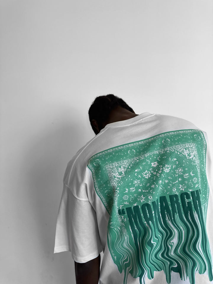 Oversize "Monarch" T-Shirt - Ecru and Green