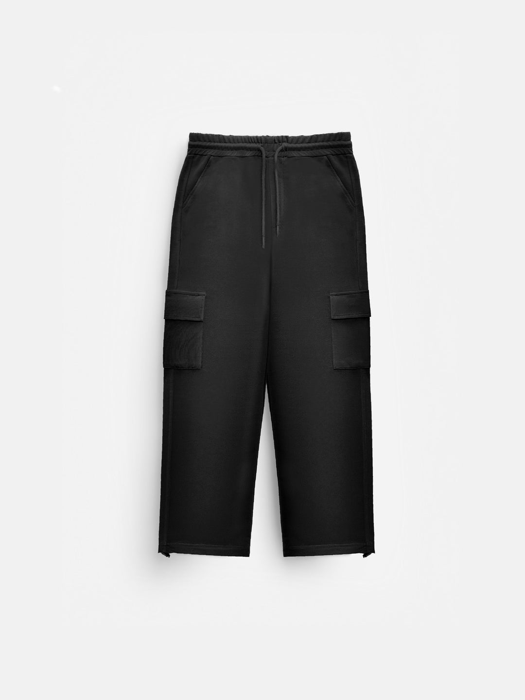 Loose Fit Pocket Trousers - Black