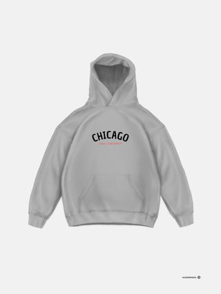 Oversize Chicago Hoodie - Grey
