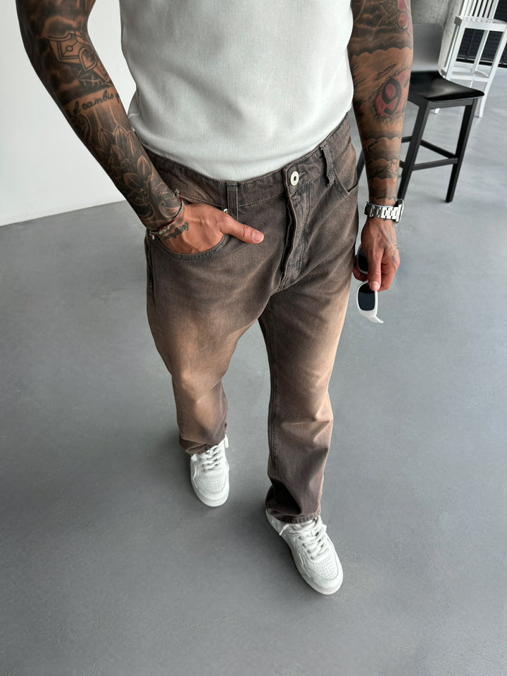 Baggy Washed Jeans - Ochre