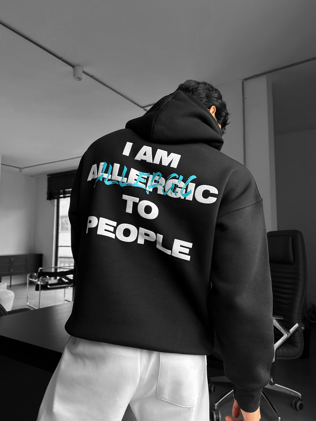 Oversize Allergic Hoodie - Black