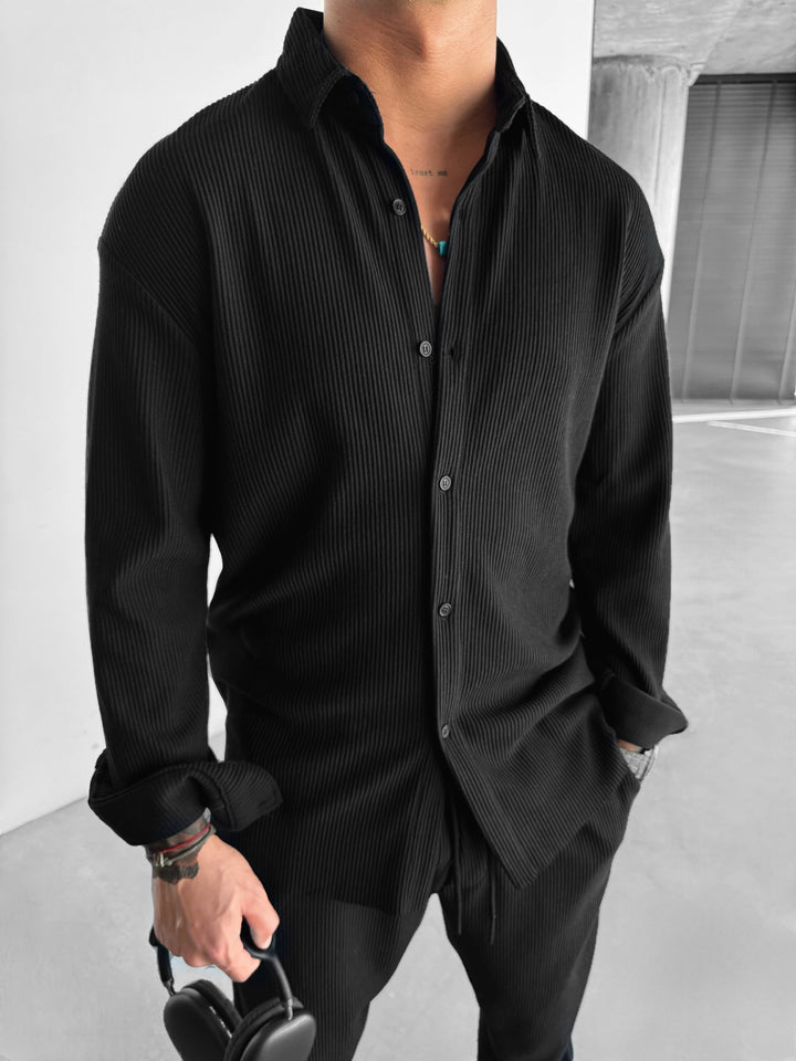 Oversize Cord Shirt - Black