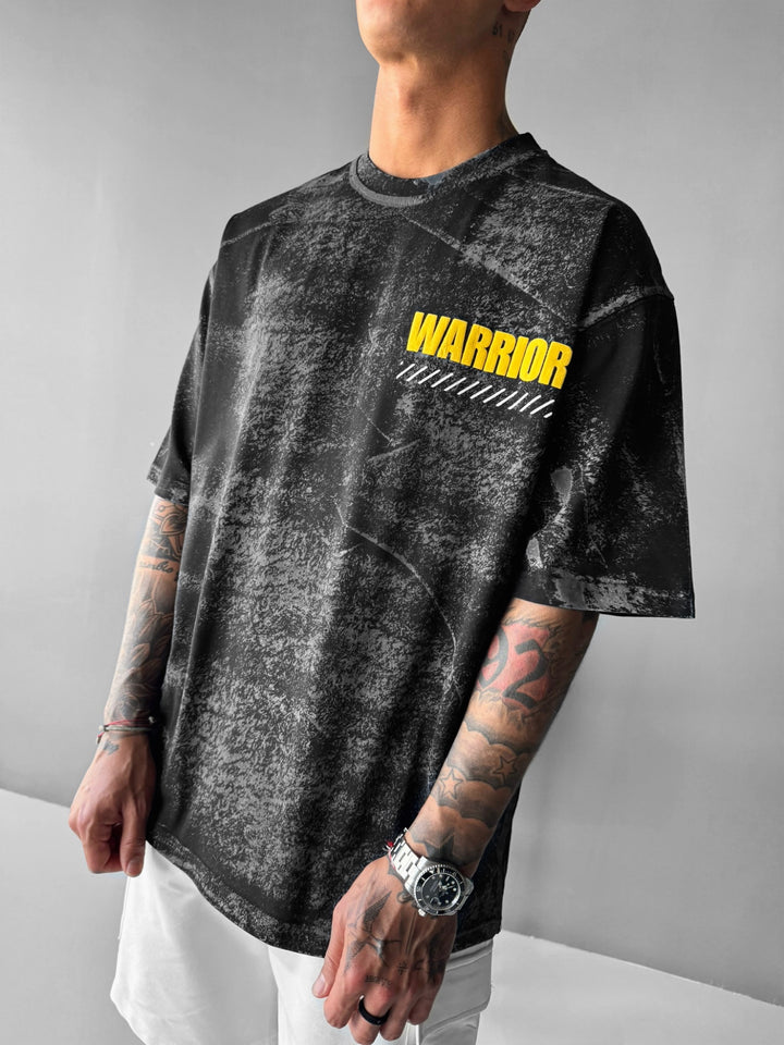 Oversize Warrior T-Shirt - Black and Yellow