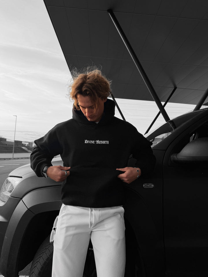 Oversize Divine Rebirth Hoodie - Black