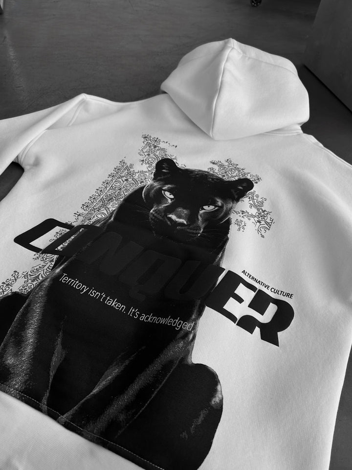 Oversize Conquer Hoodie - Ecru