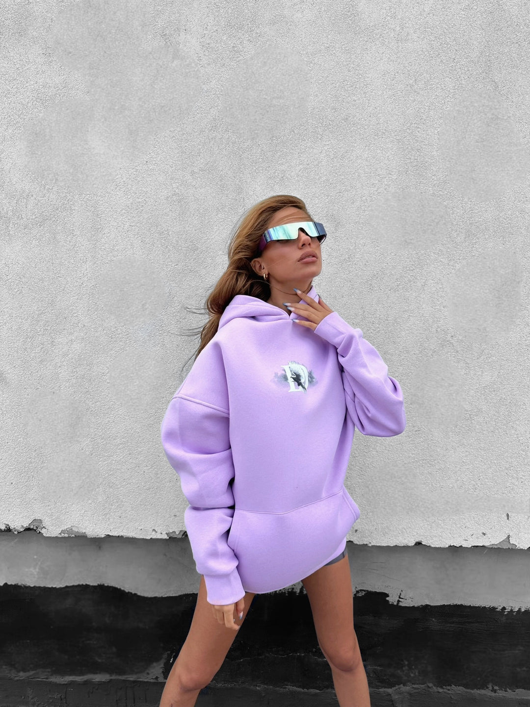 Oversize Dove Hoodie - Lilac