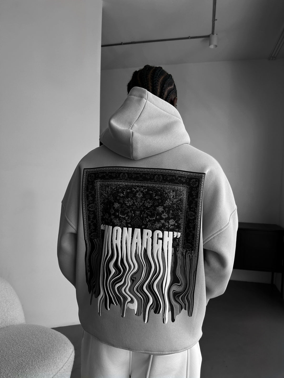 Oversize Monarch Hoodie - Grey