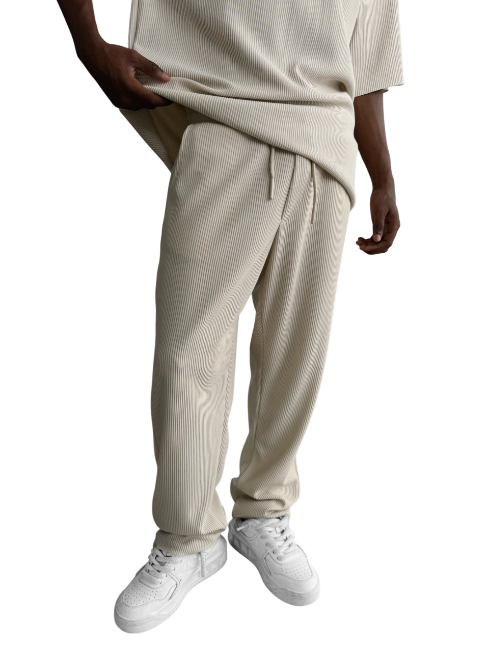 Loose Fit Cord Pant - Beige