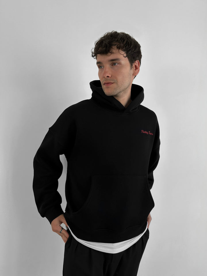 Oversize Floating Roots Hoodie - Black