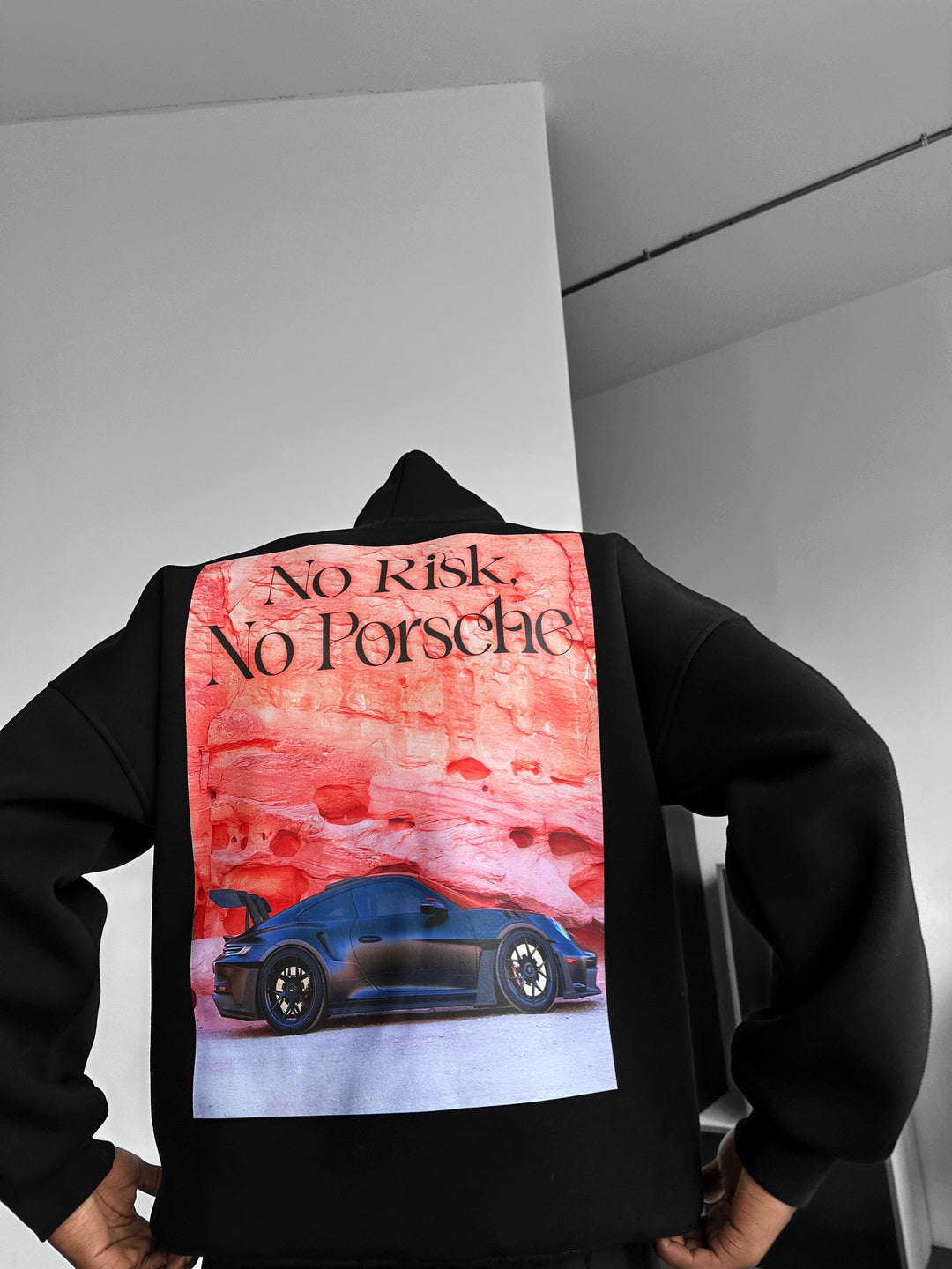 Oversize Porsche Hoodie - Black