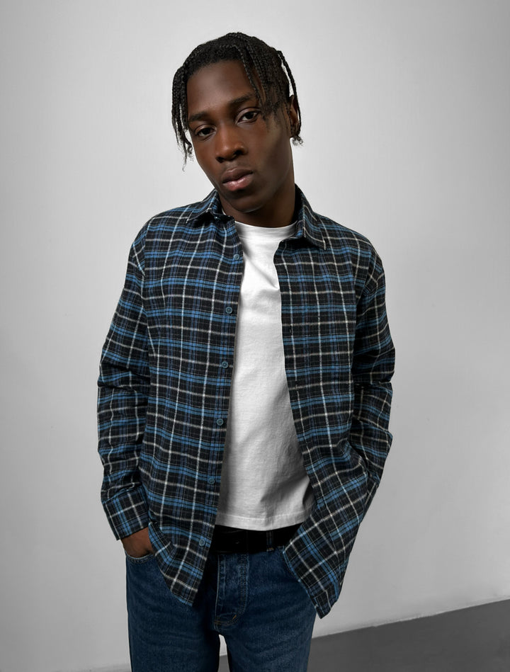 Regular Fit Classic Check Shirt - Sax