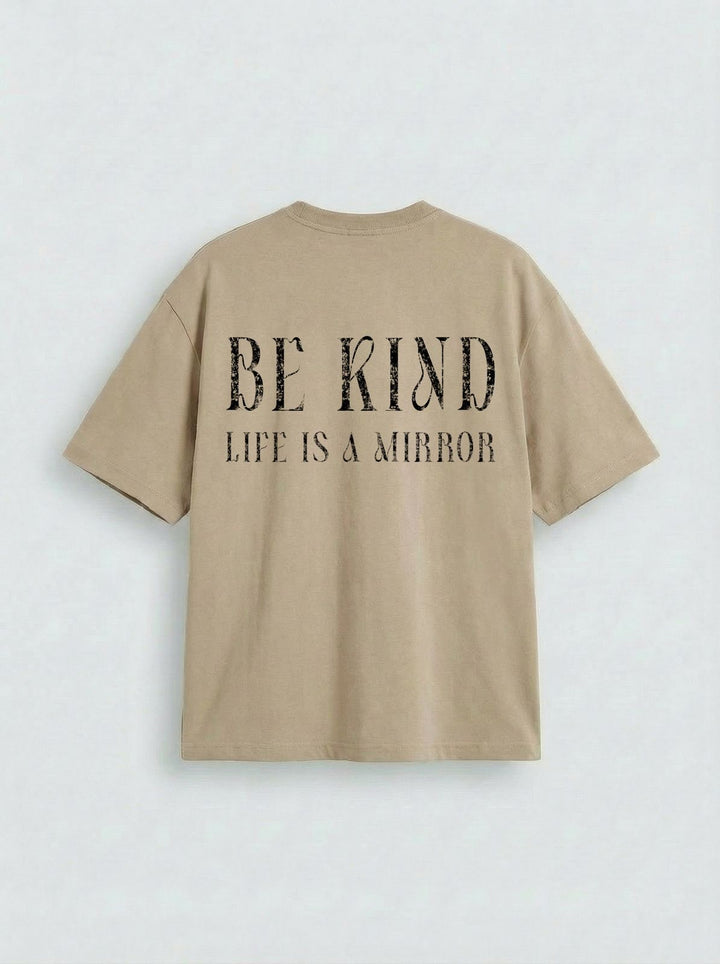 Oversize Be Kind T-shirt - Stone