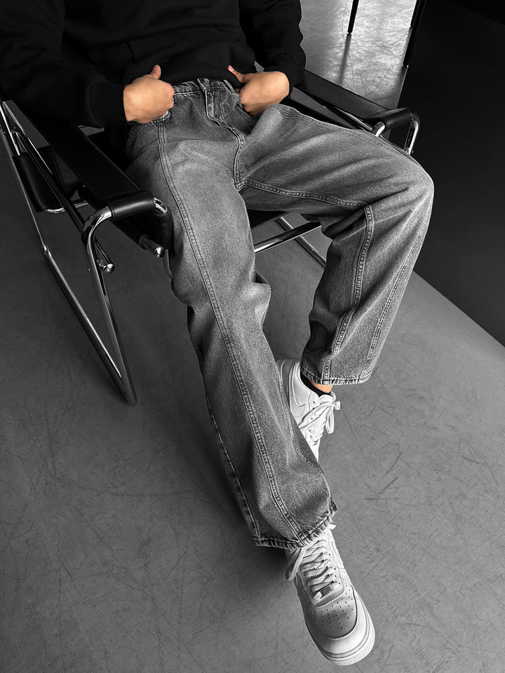 Relax Baggy Front Line Fit Jeans - Anthracite