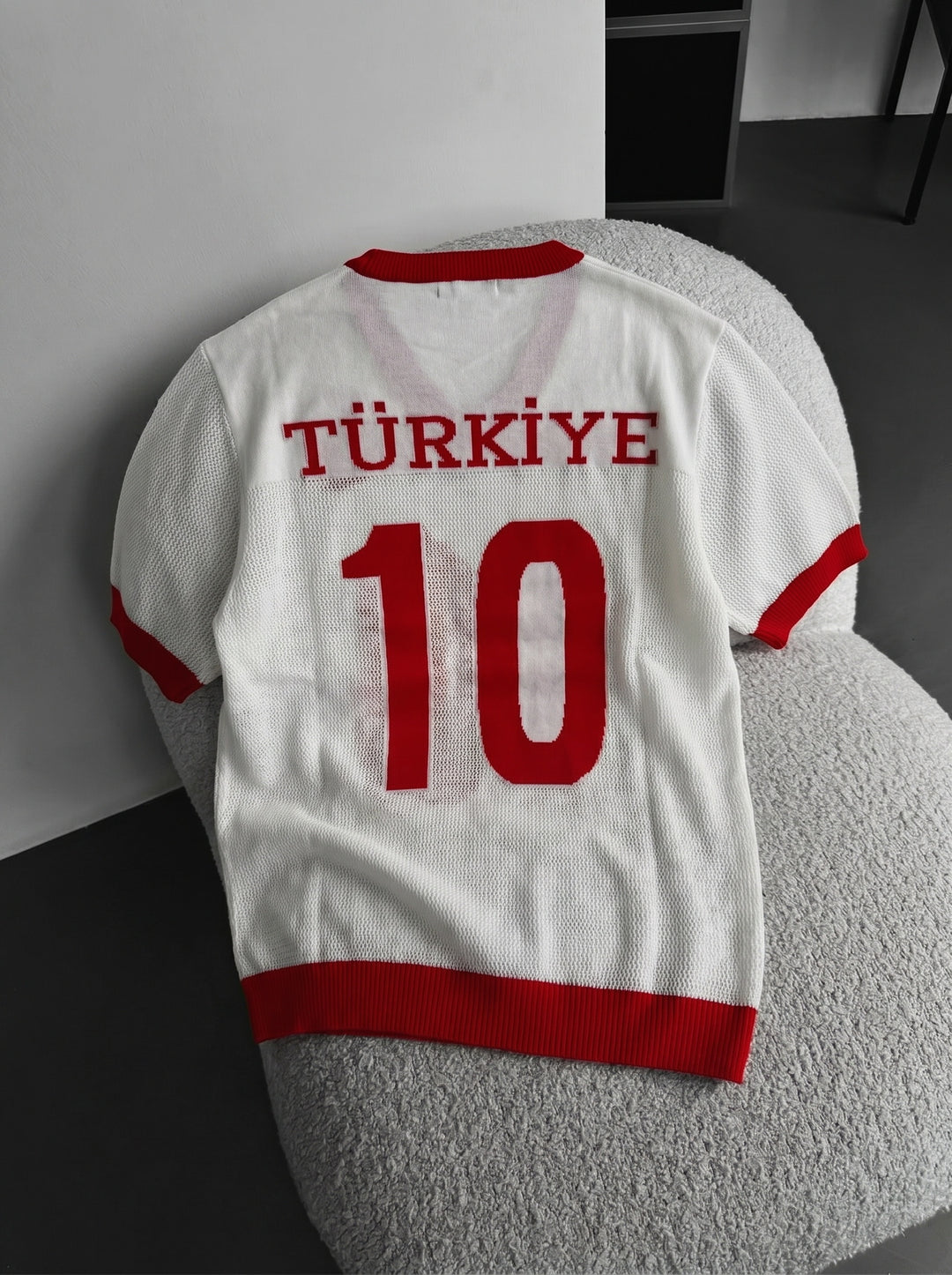 Oversize Türkiye Knit T-shirt - White