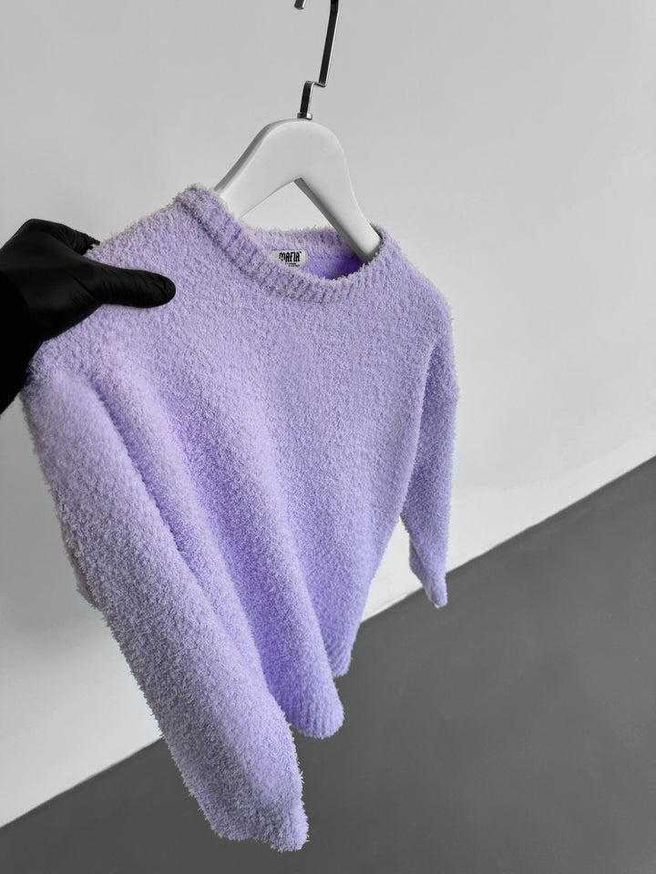 Oversize Plush Pullover - Lilac Whisper