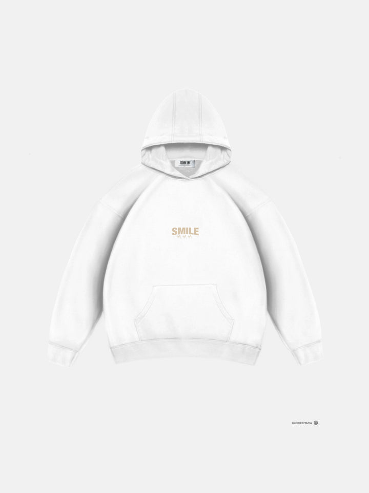 Oversize Smile Hoodie - Ecru