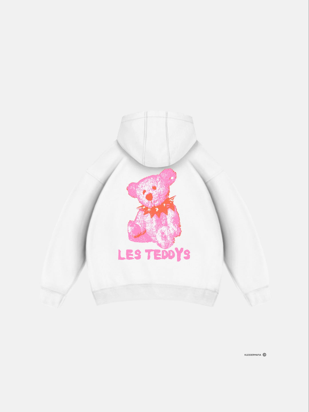 Oversize 'Les Teddys' Hoodie - White