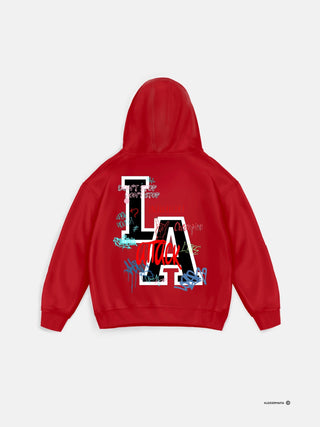 Oversize L.A. Hoodie - Red