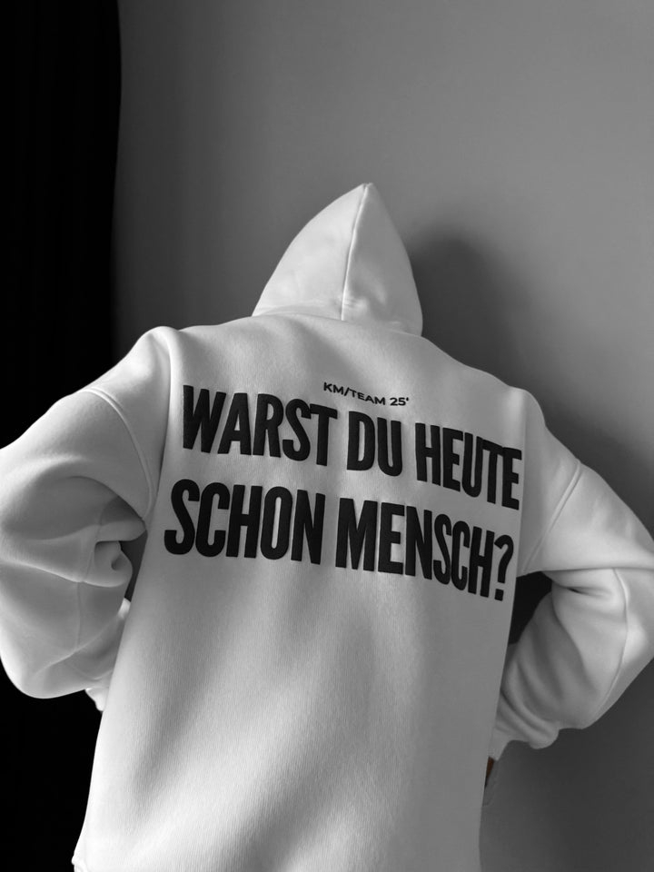 Oversize Mensch Hoodie - White