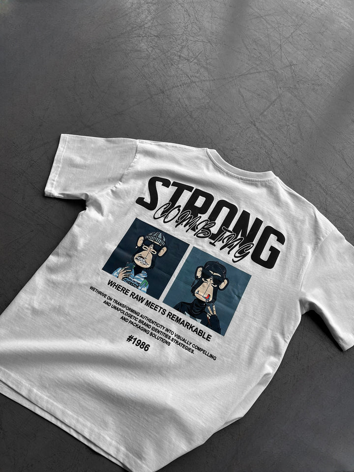 Oversize Strong Combing T-shirt - Ecru