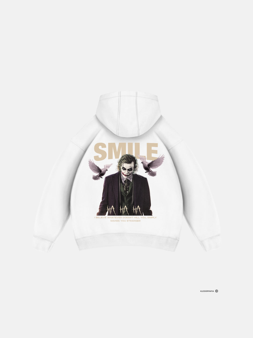 Oversize Smile Hoodie - Ecru