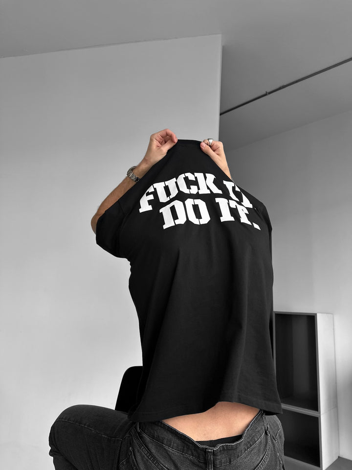 Oversize Do It T-shirt - Black