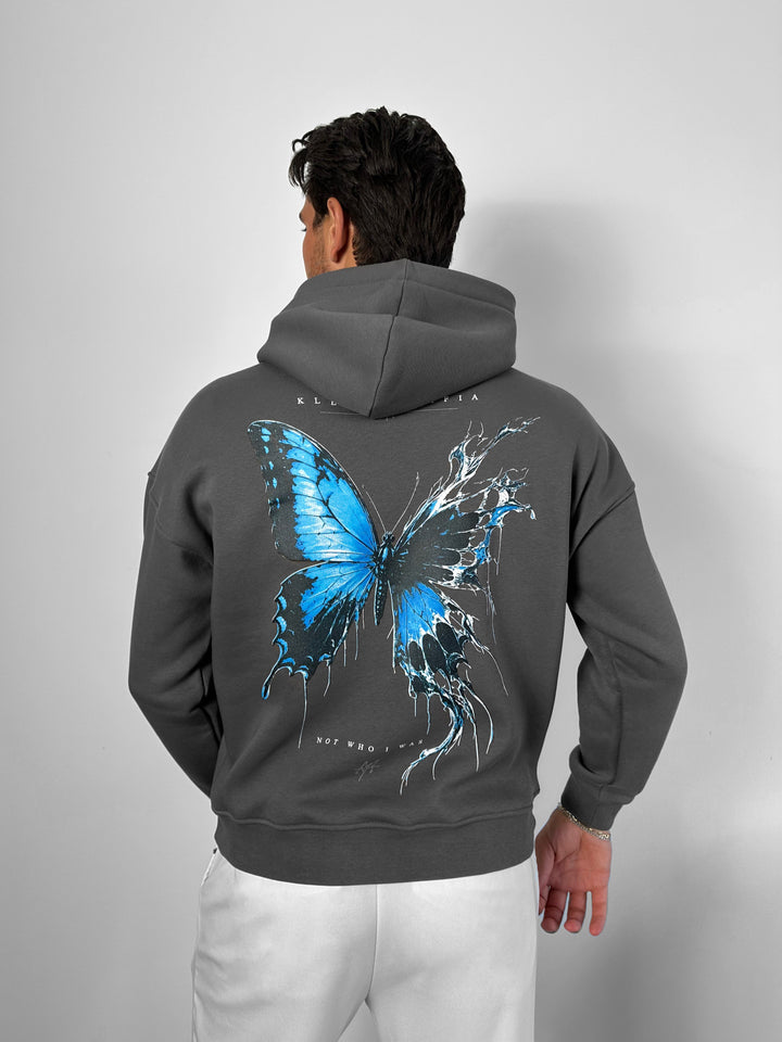 Oversize Broken Butterfly Hoodie - Anthracite