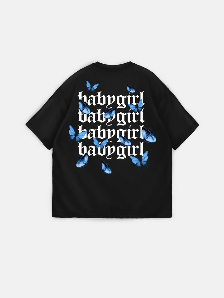 Oversize Babygirl T-shirt - Black and Blue