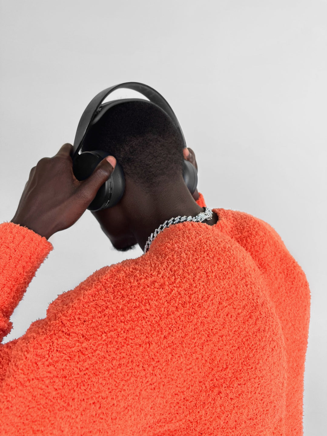 Oversize Plush Pullover - Orange
